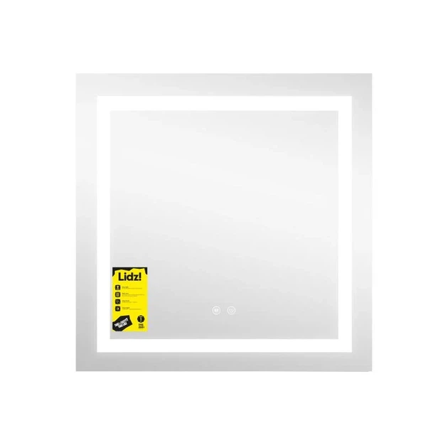 Зеркало настенное Lidz Kubis KU1 700х700 см с LED-подсветкой антизапотеванием белое - изображение 4