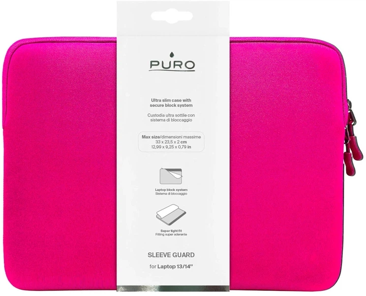 Чохол для ноутбука Puro Slim Guard 14" Pink (PUSLIMGS13PINK) - Фото 2 Чохол для ноутбука Puro Slim Guard 14" Pink (PUSLIMGS13PINK) - зображення 2