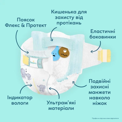Подгузники Pampers Premium Care Розмір 5 (11-16 кг) 132 шт (8006530223478) - изображение 10