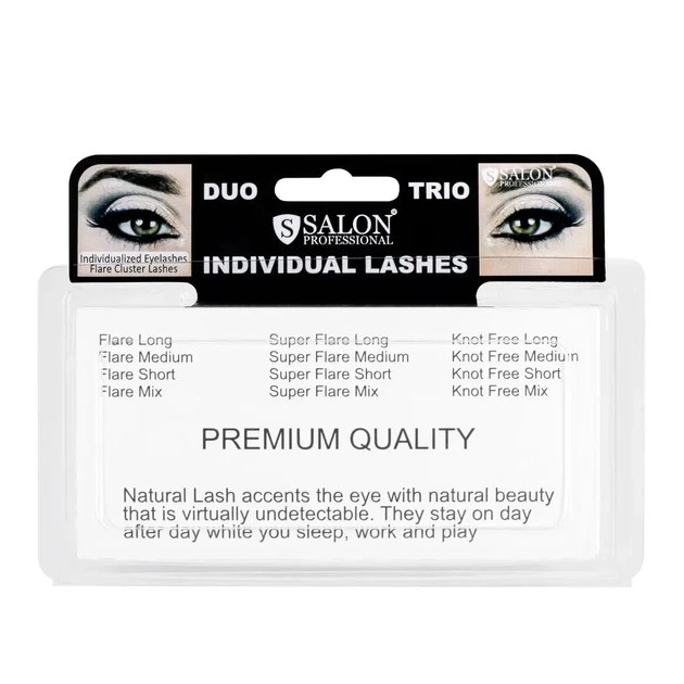 Пучки для наращивания ресниц тройные Salon Professional Trio Super Flare Long SHORT - изображение 2