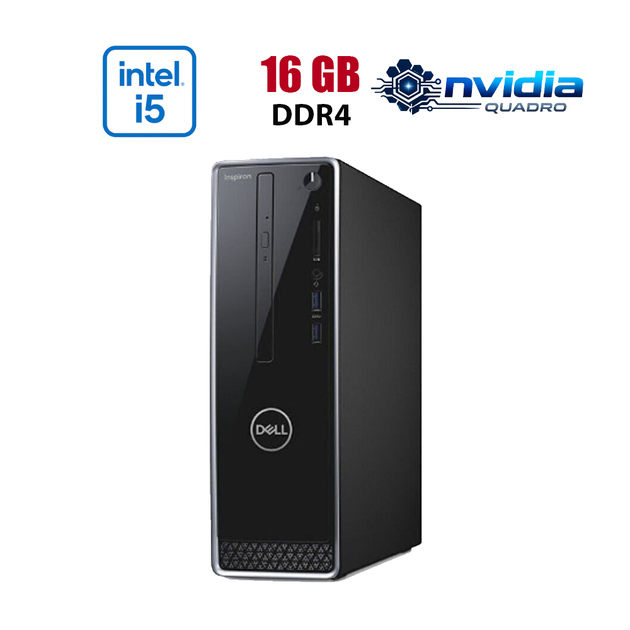 Комп'ютер Dell Inspiron 3470 SFF / Intel Core i5-8400 (6 ядер по 2.8 - 4.0 GHz) / 16 GB DDR4 / 256 GB SSD M.2 / nVidia Quadro P620, 2 GB GDDR5, 128-bit / Win 10 Home б/в - Фото 1 Комп'ютер Dell Inspiron 3470 SFF / Intel Core i5-8400 (6 ядер по 2.8 - 4.0 GHz) / 16 GB DDR4 / 256 GB SSD M.2 / nVidia Quadro P620, 2 GB GDDR5, 128-bit / Win 10 Home б/в - зображення 1