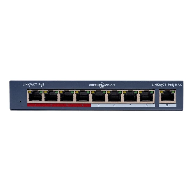 Коммутатор сетевой POE GV-018-AI-8+1PG - Фото 3 Коммутатор сетевой POE GV-018-AI-8+1PG - изображение 3