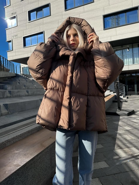 Курточка жіноча коричнева L-XL sane-dp18 - зображення 5