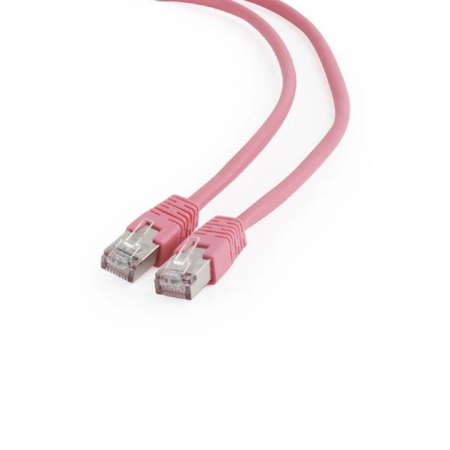 Патч-корд Cablexpert PP6-3M/RO, FTP, категория 6, литой, 50u" штекер с фиксатором, 3 м, розовый - изображение 2