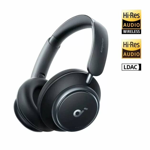 Бездротові навушники Anker SoundCore Space Q45, Black, ANC, Hi-Res Wireless, 50H, Multipoint - Фото 9 Бездротові навушники Anker SoundCore Space Q45, Black, ANC, Hi-Res Wireless, 50H, Multipoint - зображення 9