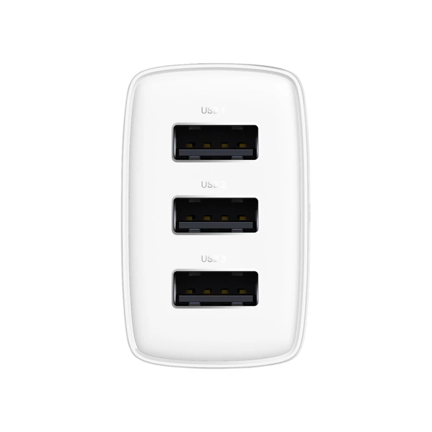 Сетевое зарядное устройство Baseus Compact Charger 3U 17W EU White - изображение 5