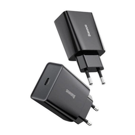 Сетевое зарядное устройство Baseus Speed Mini Quick Charger 1C 20W EU Black - изображение 4