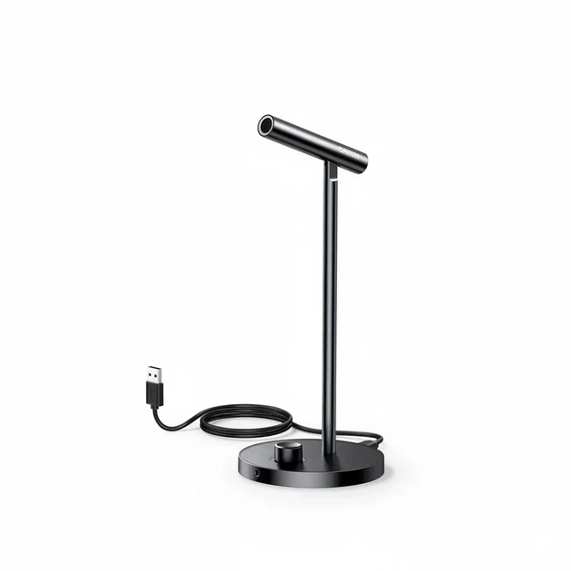Настольный USB микрофон Ugreen для ПК 96 кГц/24 бит 360° DSP с шумоподавлением 3.5 мм Black (CM379) - Фото 1 Настольный USB микрофон Ugreen для ПК 96 кГц/24 бит 360° DSP с шумоподавлением 3.5 мм Black (CM379) - изображение 1
