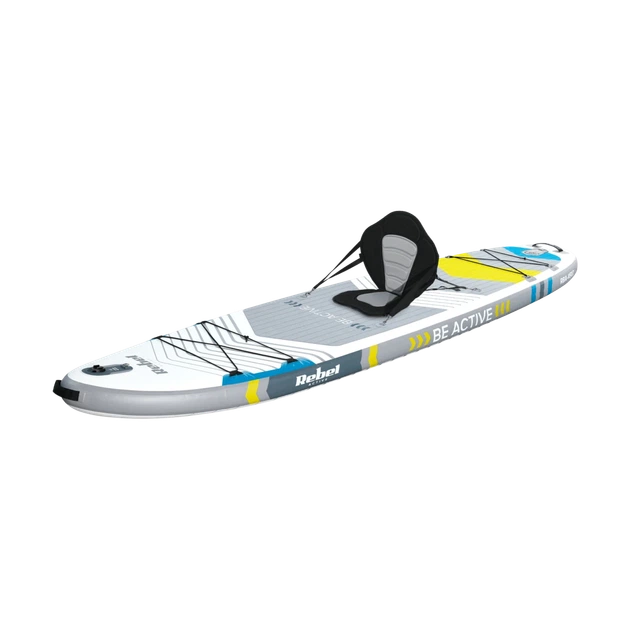 Надувна SUP дошка Rebel Active RBA-4507-WH 335×84×15 см до 170 кг White з веслом, сидінням каяка, насосом, рюкзаком, повідцем - Фото 6 Надувна SUP дошка Rebel Active RBA-4507-WH 335×84×15 см до 170 кг White з веслом, сидінням каяка, насосом, рюкзаком, повідцем - зображення 6