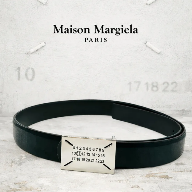Стильний шкіряний ремінь Maison Margiela Number Logo Buckle Belt MM11 opium skate drip drill archive y2k . Пояс майсон маржела - Фото 1 Стильний шкіряний ремінь Maison Margiela Number Logo Buckle Belt MM11 opium skate drip drill archive y2k . Пояс майсон маржела - изображение 1