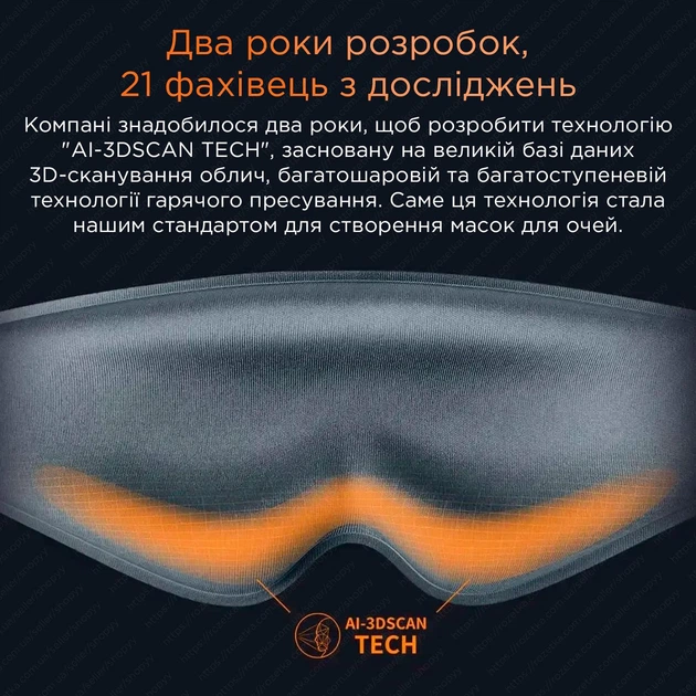 Маска для сна Dreamlight 2S 3D Sleep Eye Mask, Black - Фото 4 Маска для сна Dreamlight 2S 3D Sleep Eye Mask, Black - изображение 4