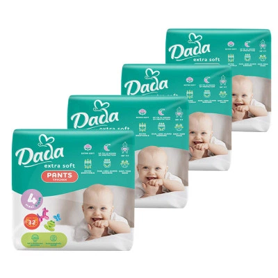Подгузники Dada Extra Soft 4 Maxi (9-15 кг) 128 шт (4 упаковки по 32 шт) (4820174989606) - Фото 1 Подгузники Dada Extra Soft 4 Maxi (9-15 кг) 128 шт (4 упаковки по 32 шт) (4820174989606) - изображение 1
