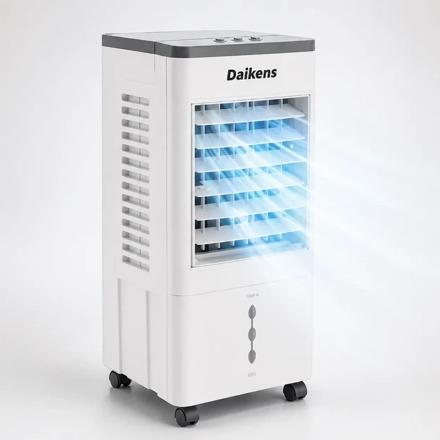 Охладитель напольный Daikens DKNS DH2025-01A 3800W с резервуаром 10 л, режимами охлаждения, обогрева, увлажнения и вентиляции, белый - Фото 4 Охладитель напольный Daikens DKNS DH2025-01A 3800W с резервуаром 10 л, режимами охлаждения, обогрева, увлажнения и вентиляции, белый - изображение 4
