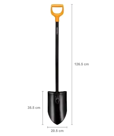 Лопата штыковая удлиненная 126.5 см сталь для садовых работ Fiskars CS-0083 - изображение 6