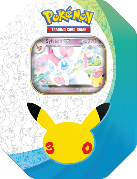 Zestaw kart Pokemon TCG: 30th Celebration - Tin - Sylveon EX (196214146969) - Zdjęcie 1 Zestaw kart Pokemon TCG: 30th Celebration - Tin - Sylveon EX (196214146969) - obraz 1