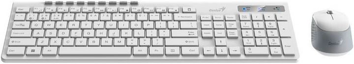 Zestaw bezprzewodowy Genius SlimStar 8230 Copilot White (31340015403) - obraz 2