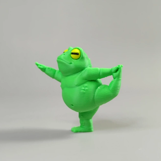 Декоративная фигурка Лягушка-йог Поза Танцора из PLA-пластика, салатовая, 3D-печать, высота 6,5 см - Фото 2 Декоративная фигурка Лягушка-йог Поза Танцора из PLA-пластика, салатовая, 3D-печать, высота 6,5 см - изображение 2