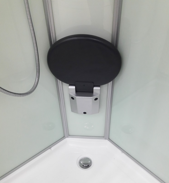 Душовий бокс VERONIS BN-5-90 XL 90×90×220 см, матове скло, матовий профіль, низький піддон, гідромасаж - изображение 3