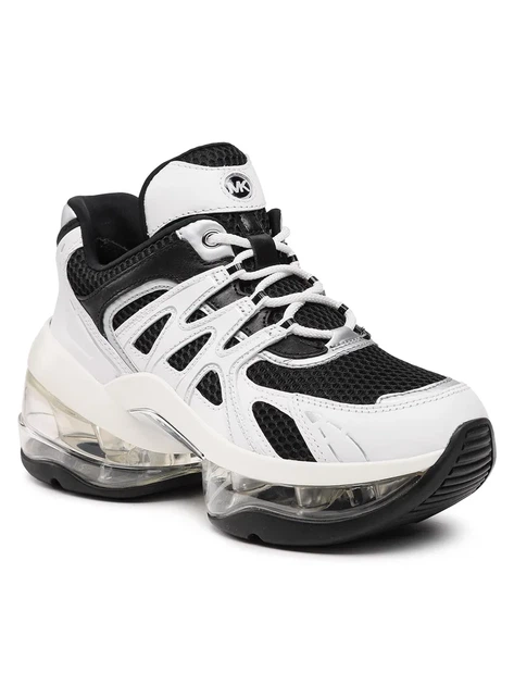 Жіночі кросівки Michael Kors Sneakers Olympia Sport Extreme чорні з білим шкіряні Розмір 36 - Фото 1 Жіночі кросівки Michael Kors Sneakers Olympia Sport Extreme чорні з білим шкіряні Розмір 36 - изображение 1