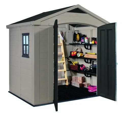 Садовый дом KETER FACTOR 8x6 пластиковый 256,5x182x243 см бежевый - изображение 3