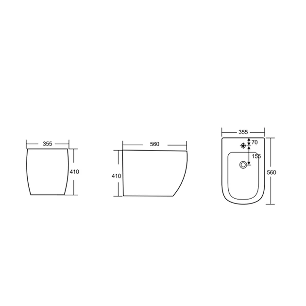 Биде напольное Mixxus Premium ELLIPSE-0601 580х360х410mm (MP6594) - Фото 4 Биде напольное Mixxus Premium ELLIPSE-0601 580х360х410mm (MP6594) - изображение 4