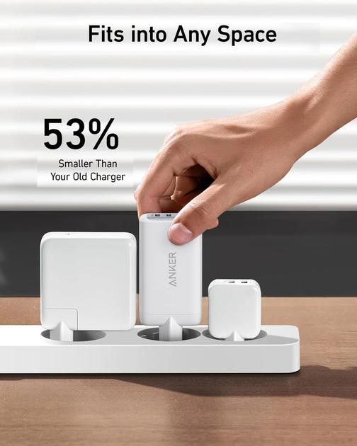 Зарядний пристрій Anker 735 Charger Nano II 65W White - зображення 4