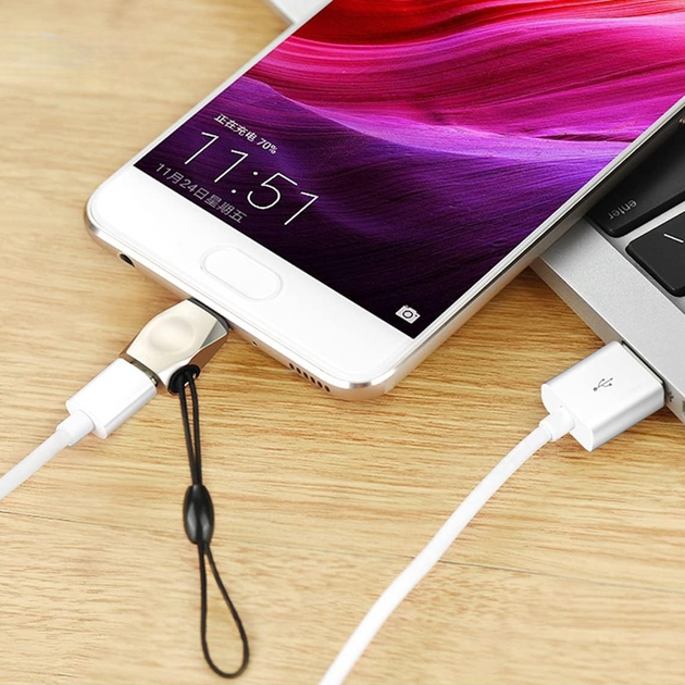Адаптер з Micro USB на Type-C HOCO UA8 - зображення 2