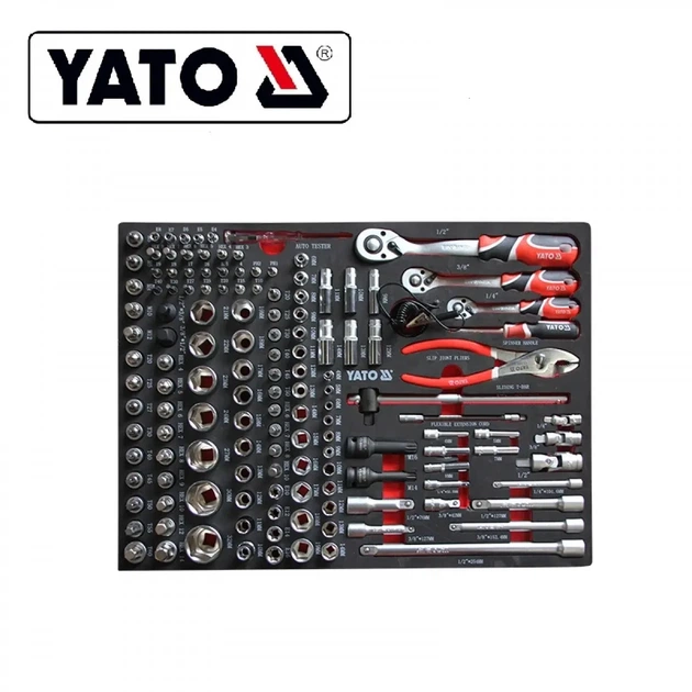 Шкаф-тележка YATO с инструментами 400 предметов 7 ящиков 958 x 766 x 465 мм YT-55302 - Фото 3 Шкаф-тележка YATO с инструментами 400 предметов 7 ящиков 958 x 766 x 465 мм YT-55302 - изображение 3