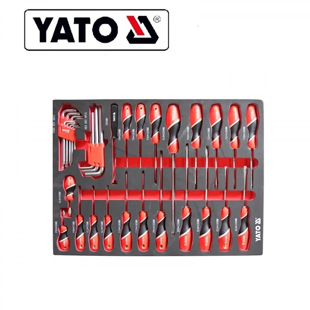 Шкаф-тележка YATO с инструментами 400 предметов 7 ящиков 958 x 766 x 465 мм YT-55302 - Фото 4 Шкаф-тележка YATO с инструментами 400 предметов 7 ящиков 958 x 766 x 465 мм YT-55302 - изображение 4