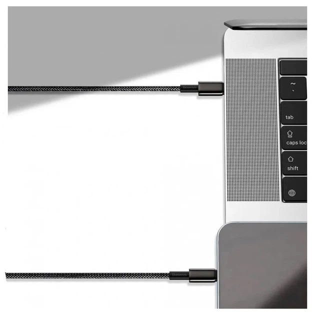 Кабель Baseus Tungsten Gold Fast Charging Data Cable Type-C to Type-C 100W 2m Black - Фото 8 Кабель Baseus Tungsten Gold Fast Charging Data Cable Type-C to Type-C 100W 2m Black - изображение 8