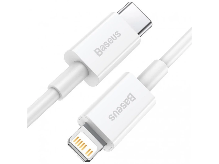 Кабель Baseus Superior Series Fast Charging Data Cable Type-C to iP PD 20W 0.25m White - изображение 2