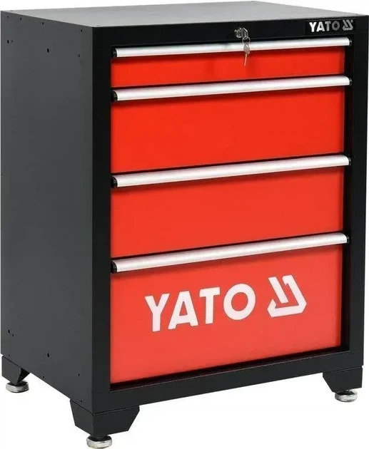 Шкаф YATO для мастерской с 4 ящиками 660 x 457 x 863 мм YT-08933 - Фото 2 Шкаф YATO для мастерской с 4 ящиками 660 x 457 x 863 мм YT-08933 - изображение 2