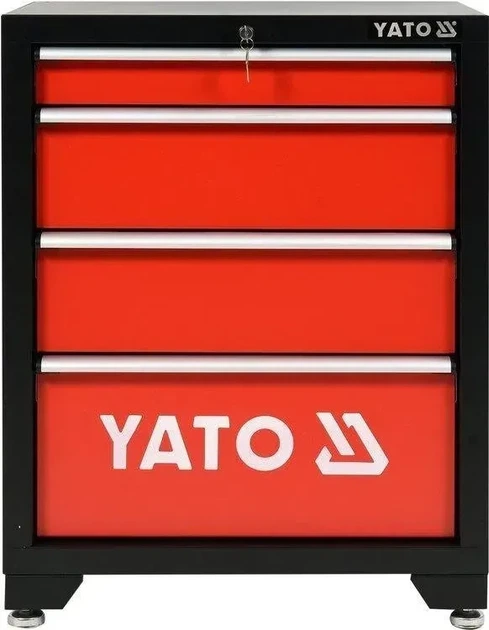 Шкаф YATO для мастерской с 4 ящиками 660 x 457 x 863 мм YT-08933 - Фото 3 Шкаф YATO для мастерской с 4 ящиками 660 x 457 x 863 мм YT-08933 - изображение 3
