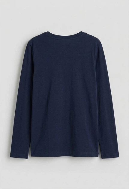 Дитячий лонгслів для хлопчика H&M 98-104 см Синій (0575B) - Фото 2 Дитячий лонгслів для хлопчика H&M 98-104 см Синій (0575B) - изображение 2