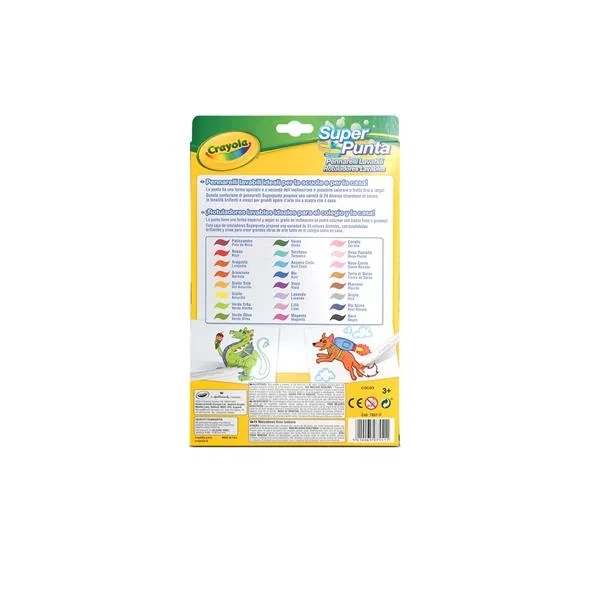 Набор фломастеров Crayola Markers 24 цвета легко смываемая краска 24 шт - изображение 4