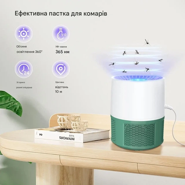 Лампа-ловушка для комаров Aparatoo Light Column — Электрическая уничтожительница насекомых USB - изображение 6