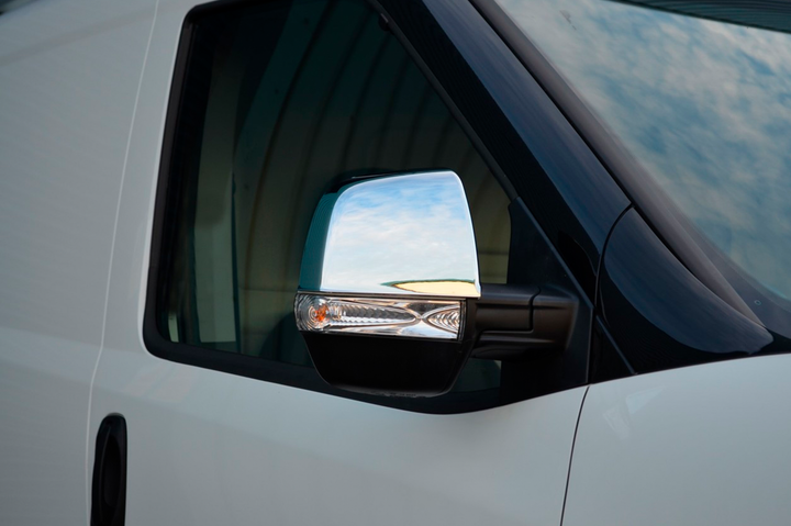 Накладки на дзеркала (2 шт, нерж) Carmos - Турецька сталь для Opel Combo 2012-2018 рр - зображення 2