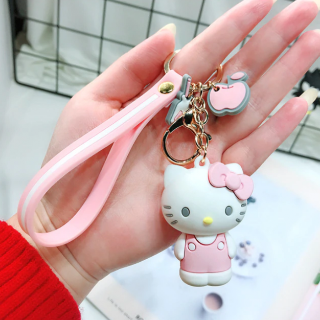 Брелок Хеллоу Китти Hello Kitty бело-розовый 2(AN)26211 - Фото 1 Брелок Хеллоу Китти Hello Kitty бело-розовый 2(AN)26211 - изображение 1