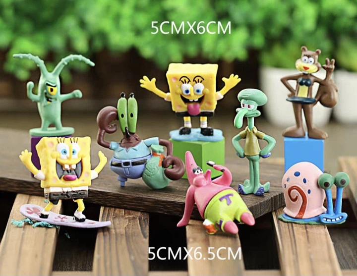 Набор игровых фигурок Губка Боб Квадратные Брюки (SpongeBob), 8 шт - изображение 3