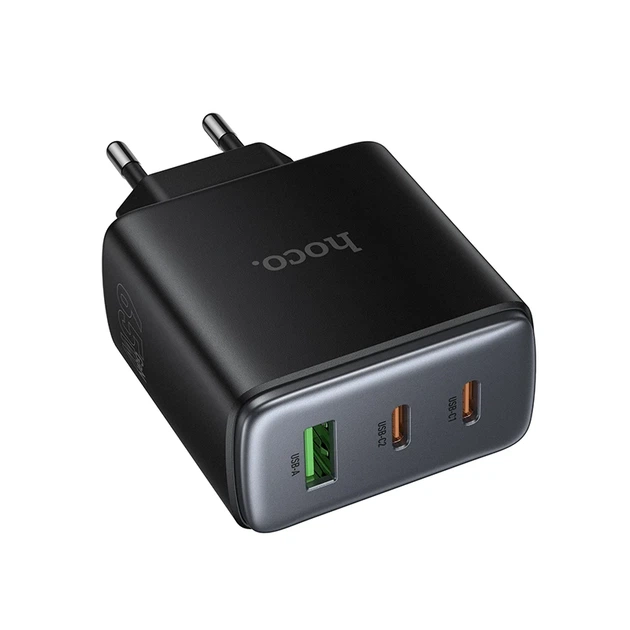Мережевий зарядний пристрій HOCO C160A Upgrade PD65W(2C1A) charger Black - Фото 2 Мережевий зарядний пристрій HOCO C160A Upgrade PD65W(2C1A) charger Black - изображение 2