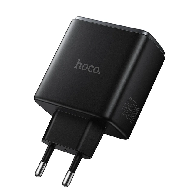 Мережевий зарядний пристрій HOCO C160A Upgrade PD65W(2C1A) charger Black - Фото 4 Мережевий зарядний пристрій HOCO C160A Upgrade PD65W(2C1A) charger Black - изображение 4