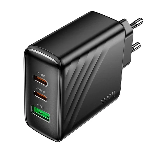 Мережевий зарядний пристрій HOCO CS26A Article PD45W(2C1A) charger Black - зображення 6