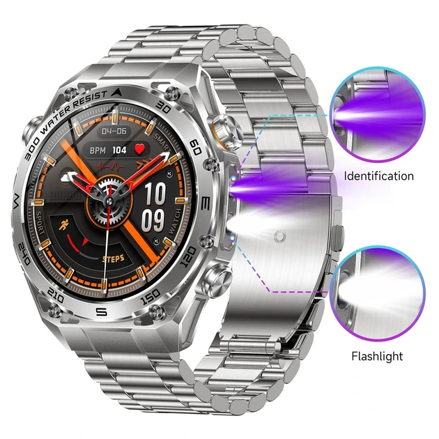 Розумний смарт годинник Smart Flash Rubber Silver - зображення 2