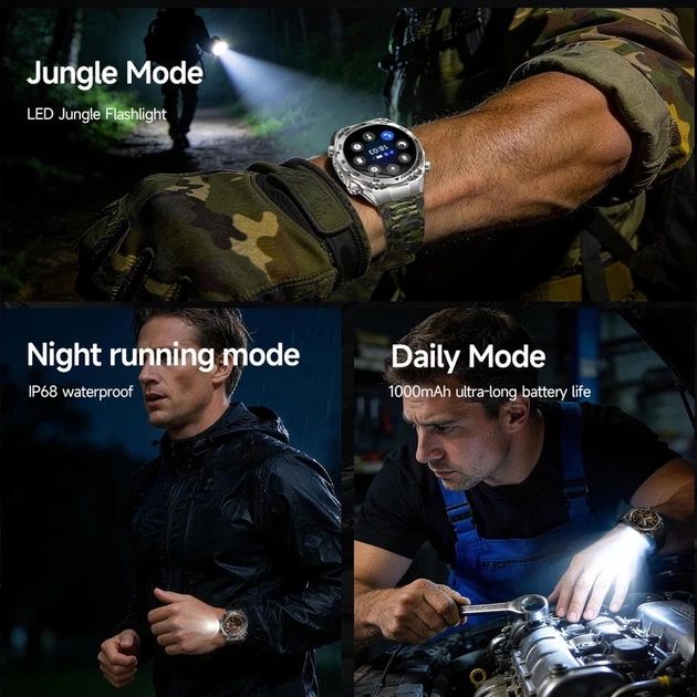 Розумний смарт годинник Smart Flash Rubber Silver - зображення 5