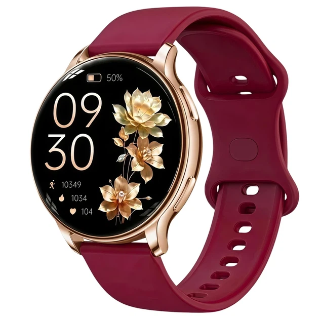 Розумний смарт годинник Smart Melisia Cherry Rubber, 3 ремінці - Фото 1 Розумний смарт годинник Smart Melisia Cherry Rubber, 3 ремінці - изображение 1