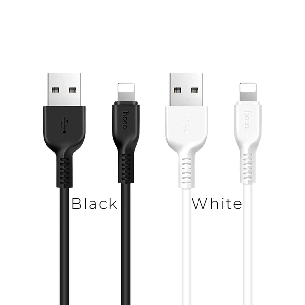 Кабель HOCO X13 USB to iP 2.4A, 1m, PVC, PVC connectors, Black - Фото 3 Кабель HOCO X13 USB to iP 2.4A, 1m, PVC, PVC connectors, Black - зображення 3