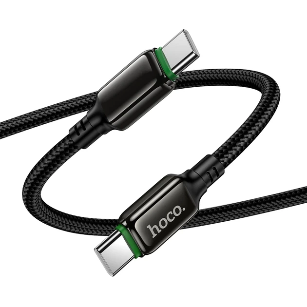 Кабель HOCO X127 Exceed 60W charging data cable C to C Black - Фото 4 Кабель HOCO X127 Exceed 60W charging data cable C to C Black - изображение 4