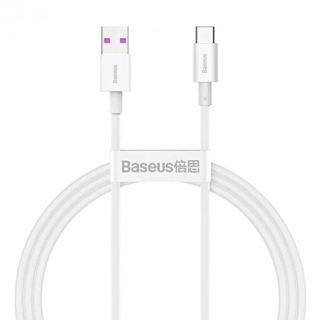 Кабель Baseus Superior Series Fast Charging Data Cable USB to Type-C 66W 2m White - Фото 1 Кабель Baseus Superior Series Fast Charging Data Cable USB to Type-C 66W 2m White - зображення 1