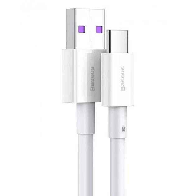 Кабель Baseus Superior Series Fast Charging Data Cable USB to Type-C 66W 2m White - Фото 3 Кабель Baseus Superior Series Fast Charging Data Cable USB to Type-C 66W 2m White - зображення 3