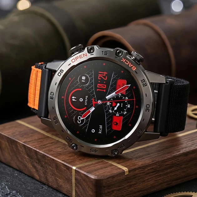 Розумний смарт годинник Smart Delta K52 Orange Black, 3 ремінці - Фото 2 Розумний смарт годинник Smart Delta K52 Orange Black, 3 ремінці - изображение 2
